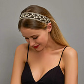Sweety Lace Headbands για γυναίκες κορίτσια Απλό ύφασμα ελαστικό γούρι για μαλλιά μαργαριταρένια αξεσουάρ μαλλιών Φαρδιά πλαϊνά