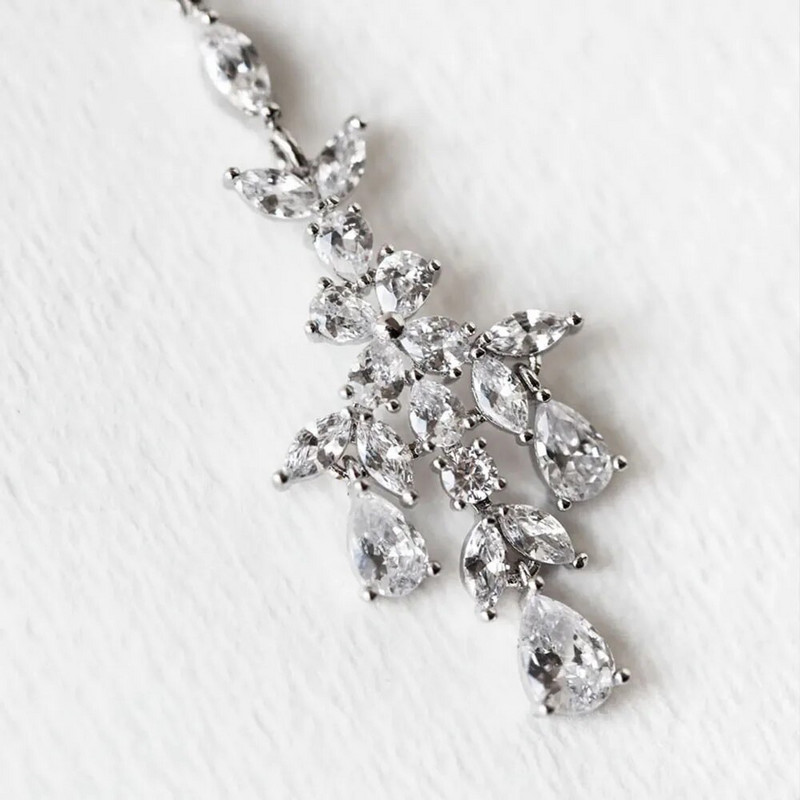 Stonefansi peen tsirkoonist otsmikukett pruudi juuksenõel naistele pulmade peaehe Boho peakett lehtedest peapael juustest ehted