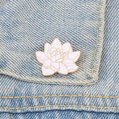 Buddhism White Lotus Flower Emeal Pin Floral Plant καρφίτσες Τζιν Παλτό Σακίδιο πλάτης Καρφίτσα πέτου Ανδρικά Γυναικεία Σήμα Ιαπωνικό Δώρο κοσμήματος