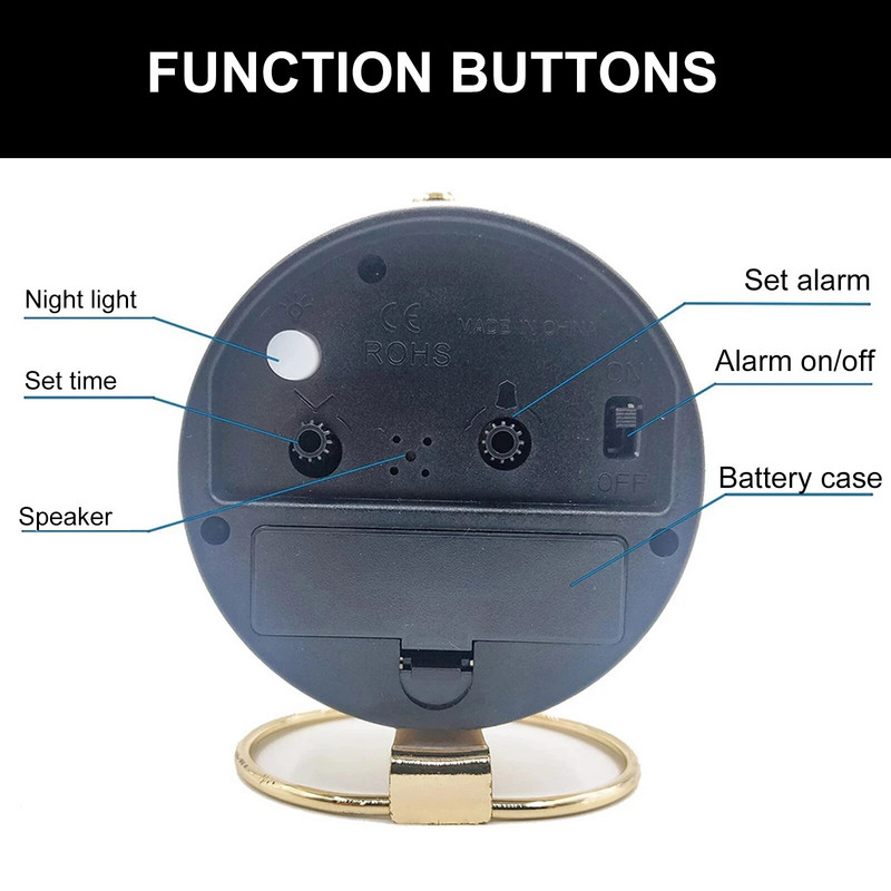 Avaleht Elutoa sisustus Põhjamaade äratuskell elektrooniline multikas Retro vaigistatud lauakellad lauaarvuti kaunistused kaunistused öövalgus