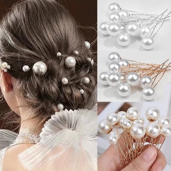 Нов сватбен елегантен кристален гребен за коса на булката Шапки Мигащи орнаменти Перлени кристали Булчинска щипка за коса Аксесоари Бижута