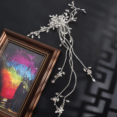 Uued pulmade elegantsed kristallist pruudi juuksekarva kammpeakatted vilkuvad kaunistused kividest pärlitest pruudi juukseklambrid Aksessuaarid Ehted