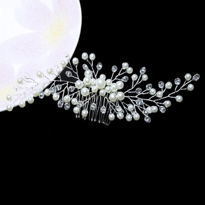 Pearl Crystal Pulma Juuksekammid Juukseaksessuaarid Pruudimoe peapaelad Naiste Pruudi Juuksekaunistused Ehted
