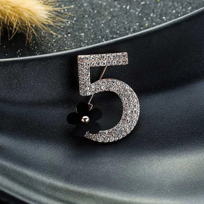 Täiskivist number 5 lillepross Luksuslik mood pulmapeo kiri naisele boutonniere prossid kingitus