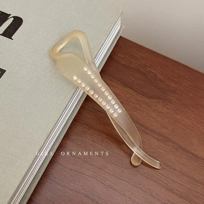 Korejske modne biserne kopče za kosu za žene Djevojke Elegantna metalna geometrijska ukosnica Ukosnica za čeljust Dodaci za kosu u repu