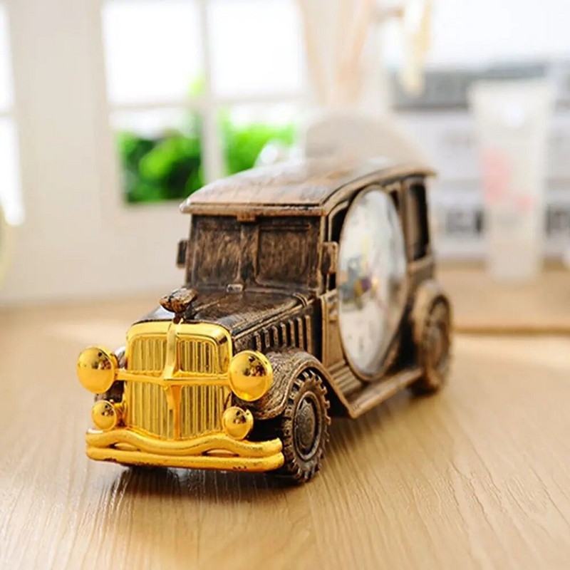 Autod Mudel Klassikaline auto äratuskell Digitaalne osuti ajakuva Elektrooniline äratuskell Plastikust auto kuju Antiikkell