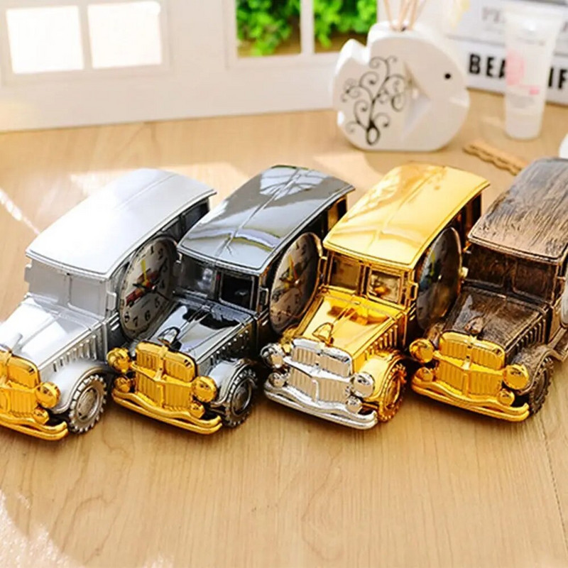 Autod Mudel Klassikaline auto äratuskell Digitaalne osuti ajakuva Elektrooniline äratuskell Plastikust auto kuju Antiikkell
