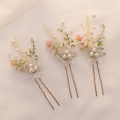 3 kom bijeli cvijet Ukosnica u obliku bisera Elegantne kopče za kosu Nakit za kosu Dodaci za žene Vjenčani ukrasi za glavu Ukosnice