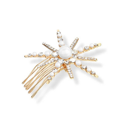 Fashion Star Kalnų krištolas perlų plaukų segtukas moterims Bride Bling Crystal Plaukų aksesuarai Barrettes Vestuviniai papuošalai