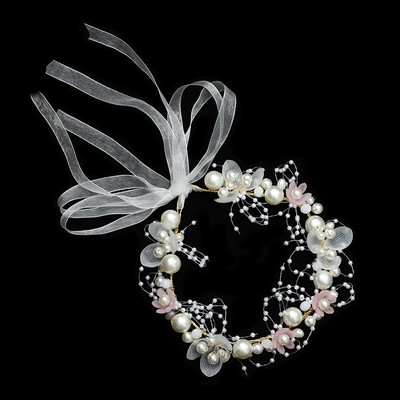 Γυναικεία μαργαριταρένια στρας Αξεσουάρ μαλλιών γάμου για γυναίκες Bride Tiara Headband Κοσμήματα για τα μαλλιά Ασημί χρώμα Δώρα για τα μαλλιά