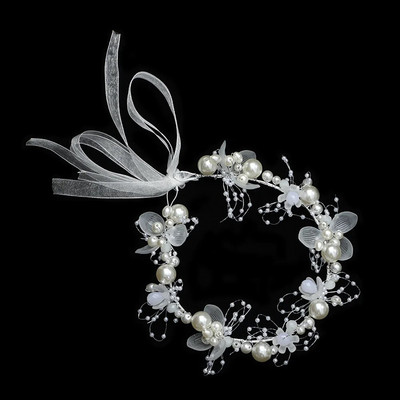 Γυναικεία μαργαριταρένια στρας Αξεσουάρ μαλλιών γάμου για γυναίκες Bride Tiara Headband Κοσμήματα για τα μαλλιά Ασημί χρώμα Δώρα για τα μαλλιά