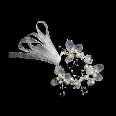 Γυναικεία μαργαριταρένια στρας Αξεσουάρ μαλλιών γάμου για γυναίκες Bride Tiara Headband Κοσμήματα για τα μαλλιά Ασημί χρώμα Δώρα για τα μαλλιά