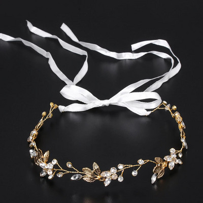Γυναικεία μαργαριταρένια στρας Αξεσουάρ μαλλιών γάμου για γυναίκες Bride Tiara Headband Κοσμήματα για τα μαλλιά Ασημί χρώμα Δώρα για τα μαλλιά