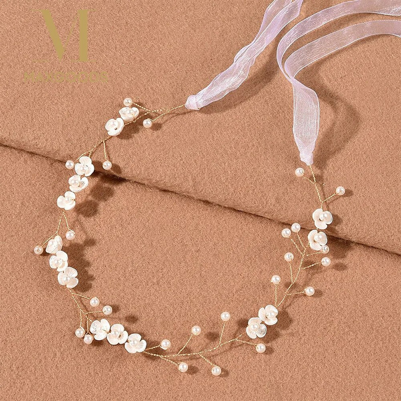 Γυναικεία μαργαριταρένια στρας Αξεσουάρ μαλλιών γάμου για γυναίκες Bride Tiara Headband Κοσμήματα για τα μαλλιά Ασημί χρώμα Δώρα για τα μαλλιά