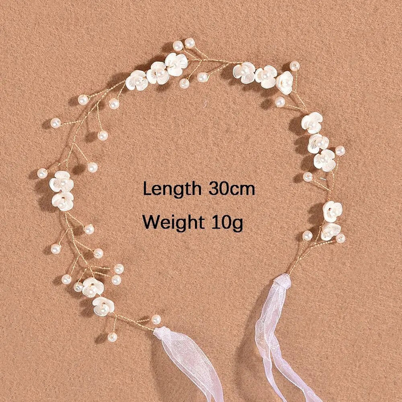 Γυναικεία μαργαριταρένια στρας Αξεσουάρ μαλλιών γάμου για γυναίκες Bride Tiara Headband Κοσμήματα για τα μαλλιά Ασημί χρώμα Δώρα για τα μαλλιά