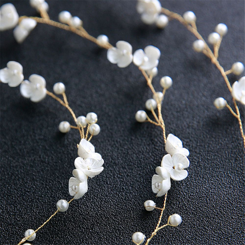 Γυναικεία μαργαριταρένια στρας Αξεσουάρ μαλλιών γάμου για γυναίκες Bride Tiara Headband Κοσμήματα για τα μαλλιά Ασημί χρώμα Δώρα για τα μαλλιά