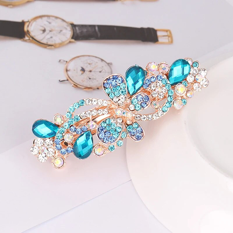 Modna šarena proljetna ukosnica Ukosnica za žene Dame Sjajni svadbeni nakit od kristalnog kamenčića Ukosnica u korejskom stilu