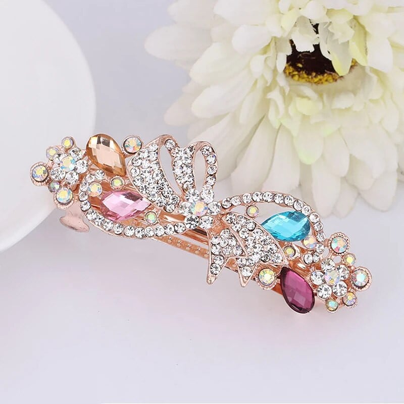 Modna šarena proljetna ukosnica Ukosnica za žene Dame Sjajni svadbeni nakit od kristalnog kamenčića Ukosnica u korejskom stilu