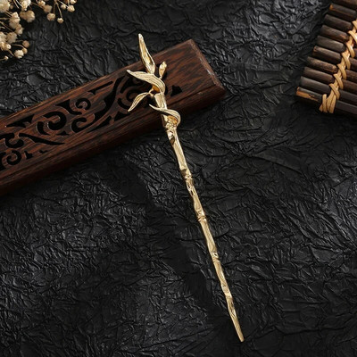 1 komad 158 mm drevni kineski metalni štapići za kosu Ukosnice u obliku bambusa Štapići za kosu Dodaci za kosu za žene