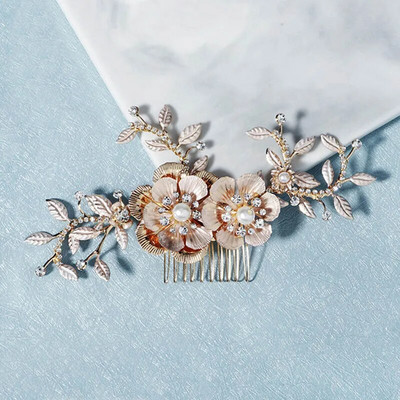 Χτένισμα με χάντρες Τιάρες Νύφης για Γυναικείες Πιρούνι Πιρούνι Περλ Φουρκέτα Ένθετο Πλαϊνή καρφίτσα Γούρι Γάμου Αξεσουάρ Μαλλιά Κόσμημα Κεφαλής