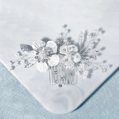 Χτένισμα με χάντρες Τιάρες Νύφης για Γυναικείες Πιρούνι Πιρούνι Περλ Φουρκέτα Ένθετο Πλαϊνή καρφίτσα Γούρι Γάμου Αξεσουάρ Μαλλιά Κόσμημα Κεφαλής