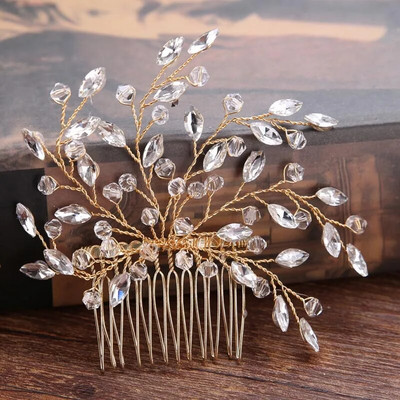 Χτένισμα με χάντρες Τιάρες Νύφης για Γυναικείες Πιρούνι Πιρούνι Περλ Φουρκέτα Ένθετο Πλαϊνή καρφίτσα Γούρι Γάμου Αξεσουάρ Μαλλιά Κόσμημα Κεφαλής