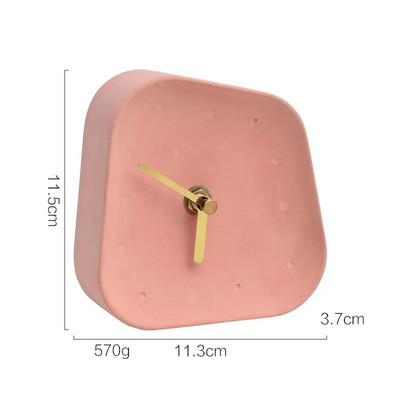 Põhjamaade kodukaunistustarvikud Geomeetria kujuga tsemendist lauakell Lauaarvuti kaunistus vaigistatud betoon väike lauakell