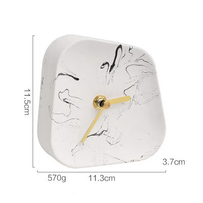 Põhjamaade kodukaunistustarvikud Geomeetria kujuga tsemendist lauakell Lauaarvuti kaunistus vaigistatud betoon väike lauakell