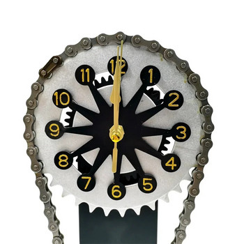 Винтидж верига с въртящи се зъбни колела Настолен часовник Ретро занаятчийски орнамент Подаръци за ресторант Домашен офис Творческа декорация на таймер