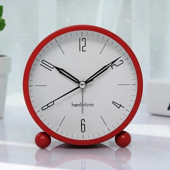 Творчески будилник Светещ тих модерен минималистичен метален часовник Декорация на маса за спалня