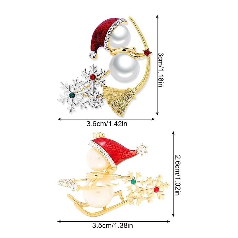 Täielik Rhinestone jõulude lumehelves pross naistele Unisex emailiga lumememme prossid Pin Festival uusaasta ehted kingitused