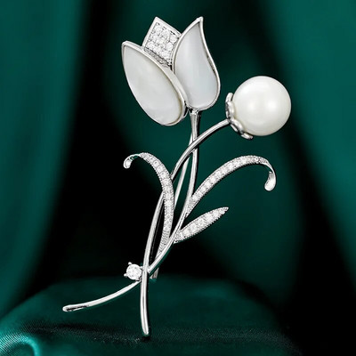 Broševi s cvijetom ruže, broš od opalnog kamena, vještački dijamant za žene Igle za odijelo Modna odjeća Vjenčani nakit Accesorios Mujer Pokloni