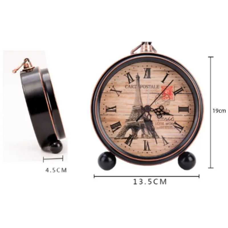 1 tk vaikne akukellaga töötav Wake Up vanaaegne kvarts Magamistuba öövalgusti disain Analoogne tiksuv äratus voodi kõrval põhjamaise sisekujundusega