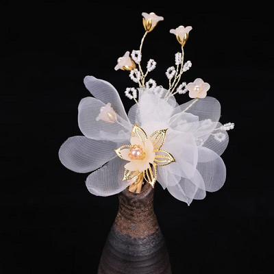 Ukosnice za vjenčanje u obliku slova U Ukras za glavu za mladenke Mrežasti cvijet Ukosnice za kosu Biser Ženski dodaci za kosu za vjenčanje Nakit za pokrivala za kosu za mladenke