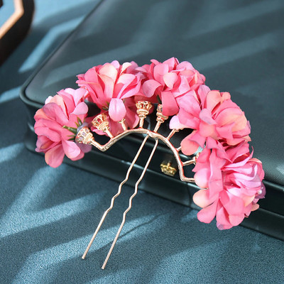 Ukosnice za vjenčanje u obliku slova U Ukras za glavu za mladenke Mrežasti cvijet Ukosnice za kosu Biser Ženski dodaci za kosu za vjenčanje Nakit za pokrivala za kosu za mladenke