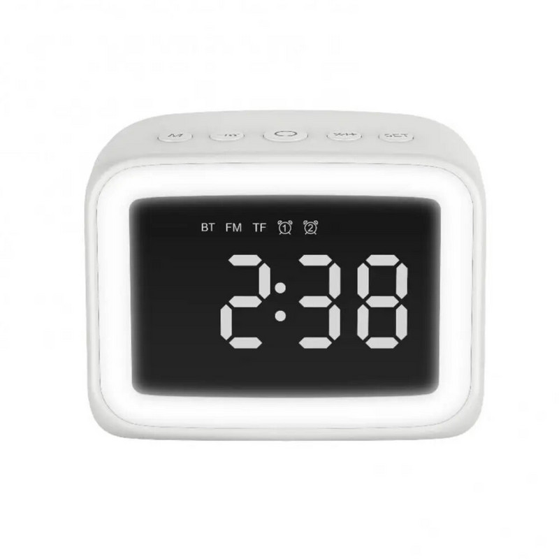 60% kuum müük!! BT511 juhtmevaba Bluetoothiga ühilduv 5.0 kõlariga muusikapleier laua äratuskell meigipeegel