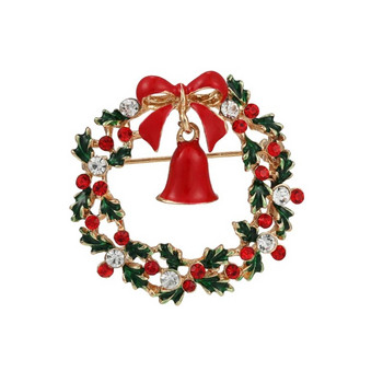 Καρφίτσες για χριστουγεννιάτικο δέντρο για γυναίκες Άντρες Σύζυγος χριστουγεννιάτικο σμάλτο κόκκινο καπέλο και γάντια καρφίτσες μόδας κοσμήματα Χειμερινό παλτό Καπάκι καρφίτσες