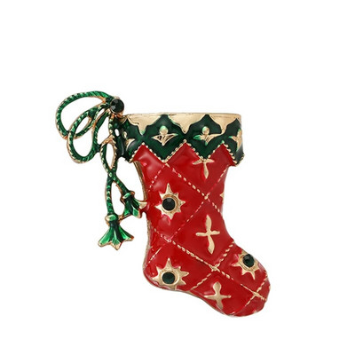 Jõulupuu prossid naistele Mehed Naine Rhinestone Jõulud emailiga punane müts ja kindad nööpnõelad Moeehted Talvemantel Müts Prossid