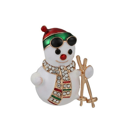 Jõulupuu prossid naistele Mehed Naine Rhinestone Jõulud emailiga punane müts ja kindad nööpnõelad Moeehted Talvemantel Müts Prossid