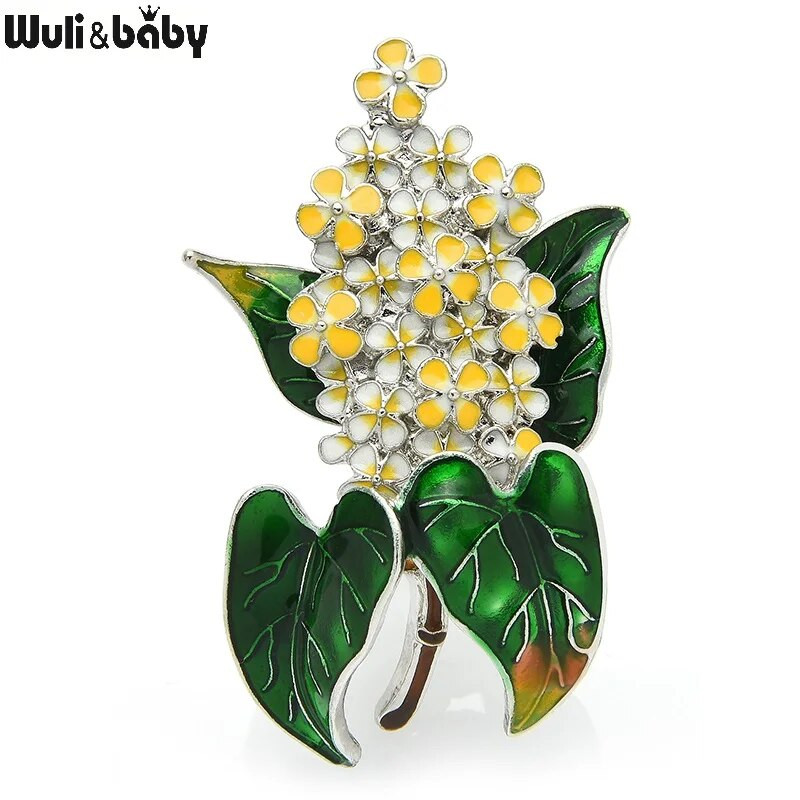 Wuli&baby Emajl Broševi s cvijetom jorgovana Ljepota Proljeće 4 boje Cvjetić klinčića Party Uredski broš Igle Pokloni