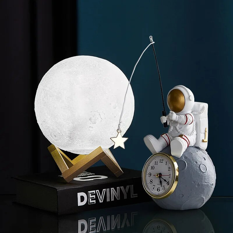 Επιτραπέζιο ρολόι Astronaut Διακόσμηση υπνοδωματίου Silent Astronaut Seat Clock