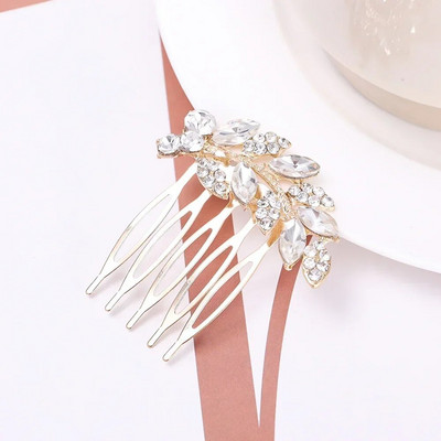 Kuum müük hõbedase värvi tiaara juuksekammid naistele pruudi kristallist peaehe Pulmapea aksessuaarid Pruudi moeehted