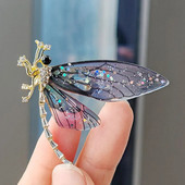 2023. aasta vanaaegne naiste kristallprossid Dragonfly märginõel, tsirkoonist elegantne salli krae nööpnõelad pulmade kontoripeo ehted, kingitus
