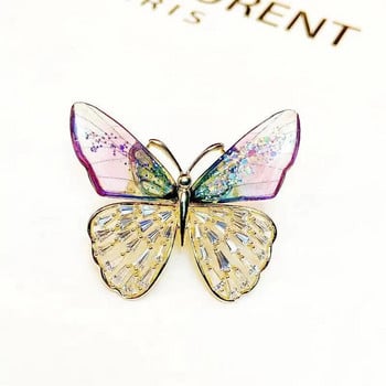 2023 Vintage γυναικείες κρυστάλλινες καρφίτσες Καρφίτσα Dragonfly Badge Ζιργκόν Κομψές καρφίτσες γιακά με κασκόλ Δώρο κοσμήματα για πάρτι γάμου