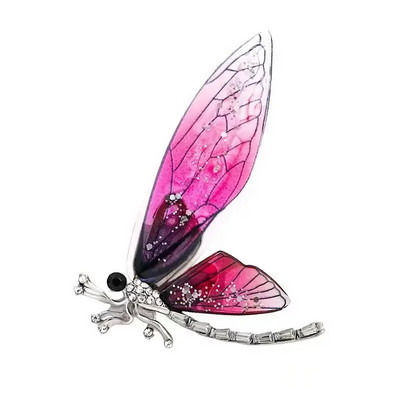 2023. aasta vanaaegne naiste kristallprossid Dragonfly märginõel, tsirkoonist elegantne salli krae nööpnõelad pulmade kontoripeo ehted, kingitus