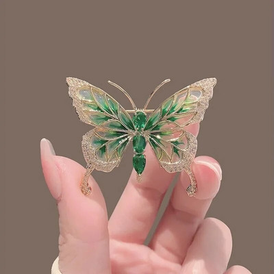 2023. aasta vanaaegne naiste kristallprossid Dragonfly märginõel, tsirkoonist elegantne salli krae nööpnõelad pulmade kontoripeo ehted, kingitus