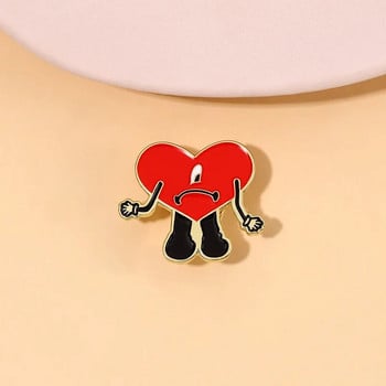 Κόκκινη καρφίτσα αγάπης με σμάλτο καρφίτσα σε σχήμα καρδιάς αστείες καρφίτσες από κράμα Σήμα γλυκό κοσμήματα Δώρο για φίλους