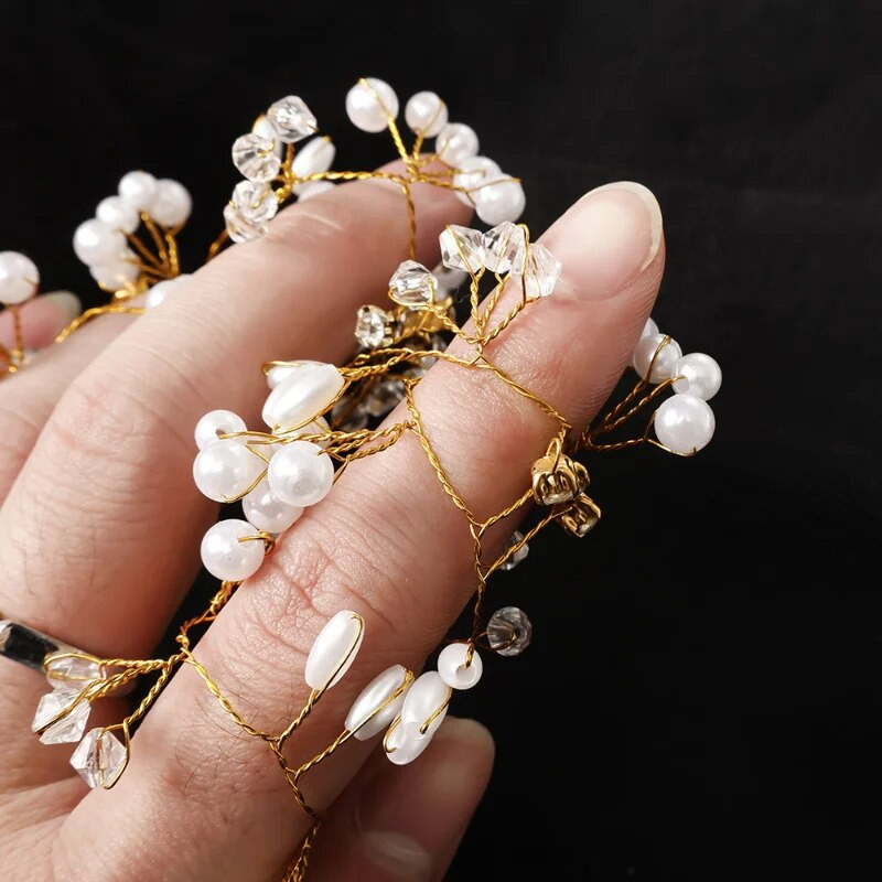 Crystal Pearl Juuksenõel Juuksed Vine Pikk Peatüki Juuksekamm Peapael Juuksenõelad Juuksepaelad Aksessuaarid Pulmad Pruudijuuksed Ehted