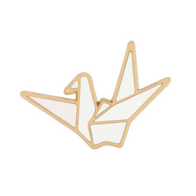 Armsad Hiina stiilis emailnõelad Lucky paberist kraana prossid naistele Sõbrad Mood Loomamärk Seljakott Revääriti Ehted Kingitus