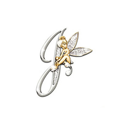 Nauja metalinė prabangi angelo raidė sagė moterims vyriškų krištolų krištoliniai angliškai abėcėlės smeigtukai Mieli papuošalai priedai Kalėdų dovana